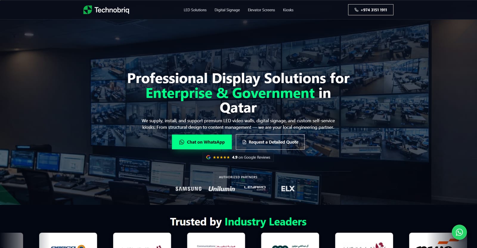 Technobriq website — homepage